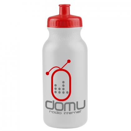 Red Lid 20 oz Custom BPA-Free Sport Bottles | Personalized Opaque Water Bottles | Inexpensive Sports Water Bottles